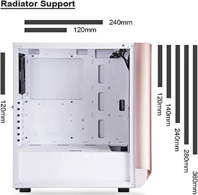 Alt view image 3 of 6 - Silverstone Technology SETA A1 Rose Gold on White Premium ATX/Micro-ATX Case with Temperd Glass - SEA1GW-G