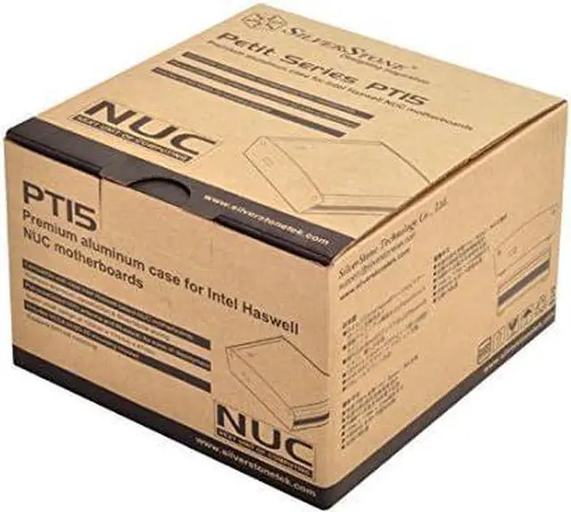 Alt view image 6 of 7 - Silverstone Tek Premium Aluminum NUC Chassis with Heat Pipe Pre-Assembled Wi-Fi Antenna Bluetooth 2X HDMI Ports Cases PT15B-H1D2