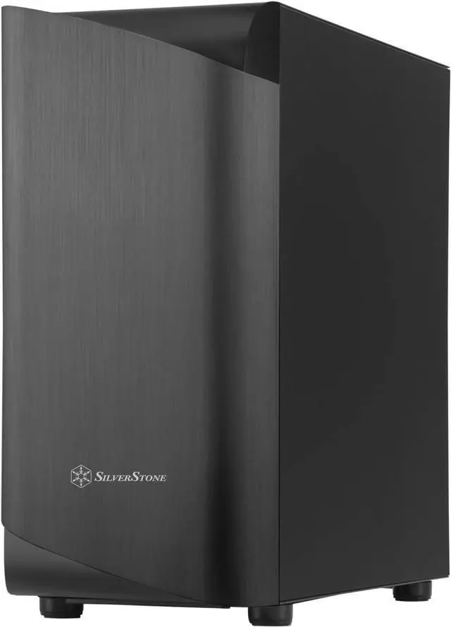 Alt view image 4 of 7 - SilverStone Technology SST-SEA1TB-G - SETA A1 Mid-Tower ATX Computer Case, Tempered Glass Side Panel, Titanium on Black, 22121