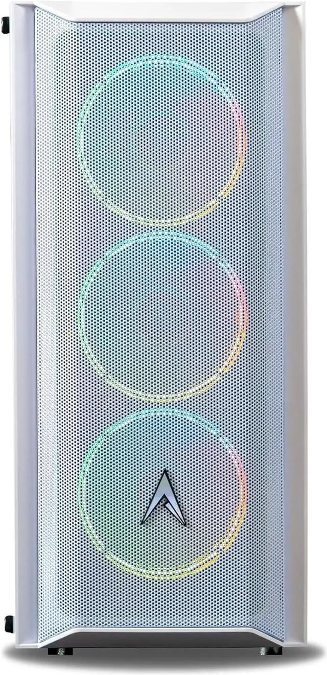Alt view image 3 of 7 - Allied Gaming Patriot ATX Tower Gaming Desktop Case: Tempered Glass Panel, 3X ARGB Fans Pre-Installed LED ARGB Fans, 1x USB 3.0 Ports, 2X USB 2.2 Ports, & Mesh Front Panel Airflow