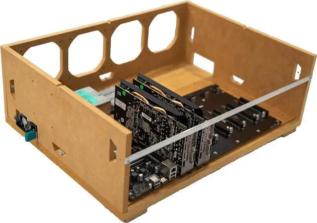 Alt view image 4 of 5 - Deep In The Mines 8 GPU Case for Only Biostar TB360-BTC D+ Motherboard