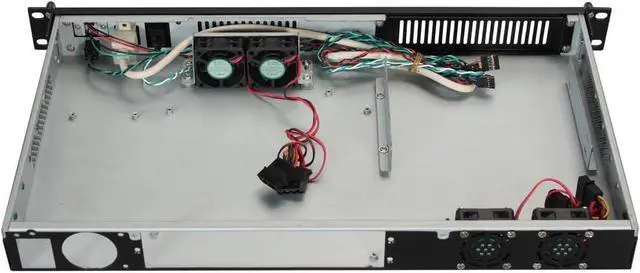 Alt view image 5 of 5 - Athena Power RM-1U100D Black Aluminum/Steel 1U Rackmount Server Case 1 Externa