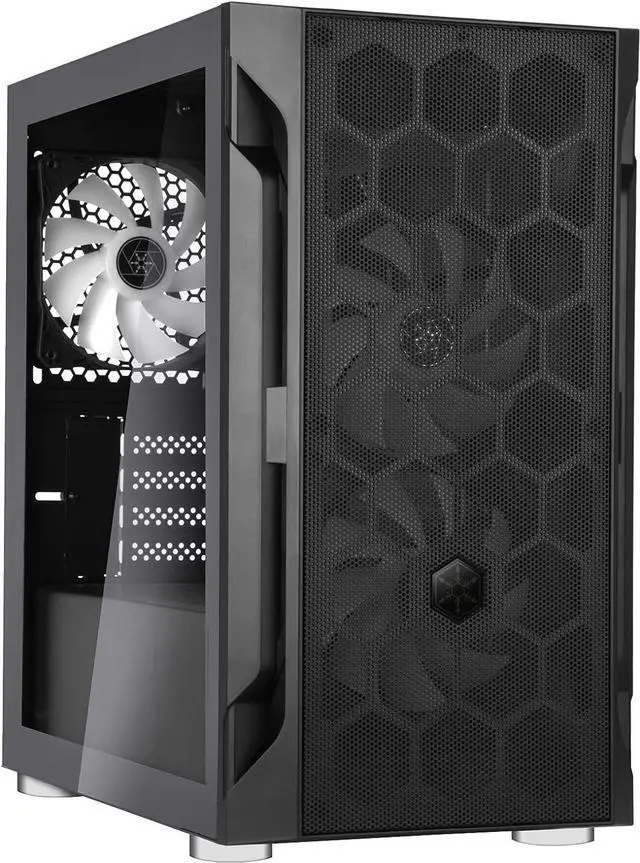 Main image of SilverStone Technology FARA H1M PRO, Black, Stylish and Distinct Micro-ATX Gaming Chassis with ARGB Lighting, SST-FAH1MB-PRO