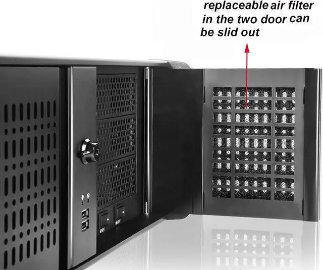 Alt view image 5 of 7 - 4U Rackmount Server Chassis with 6 x 5.25 Front Bays + 4 x 3.5 + 4 x 2.5 Bays