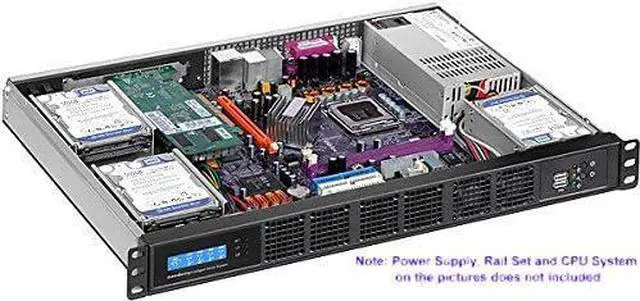 Alt view image 3 of 7 - PLINKUSA RACKBUY 1U(Fan LCD)(Maximum 12x2.5 SSD) Rackmount Chassis(12.60" Deep)(Micro-ATX/Mini ITX)(Customize 1U IO Shield)(NO Power Supply,No Rail,No System and Case Only) IPC-G1320M