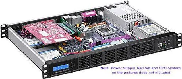 Alt view image 4 of 7 - PLINKUSA RACKBUY 1U(Fan LCD)(Maximum 12x2.5 SSD) Rackmount Chassis(12.60" Deep)(Micro-ATX/Mini ITX)(Customize 1U IO Shield)(NO Power Supply,No Rail,No System and Case Only) IPC-G1320M