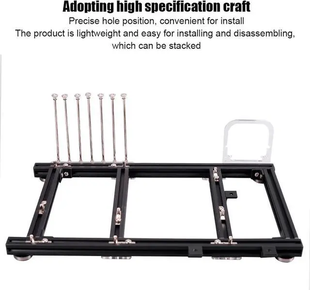 Alt view image 2 of 7 - DIY Open Frame Aluminum Alloy ATX Computer PC Case Overclocking Test with 4 PCI Extended Card Slot Computer Case, ATX PC Case, Easy to Install