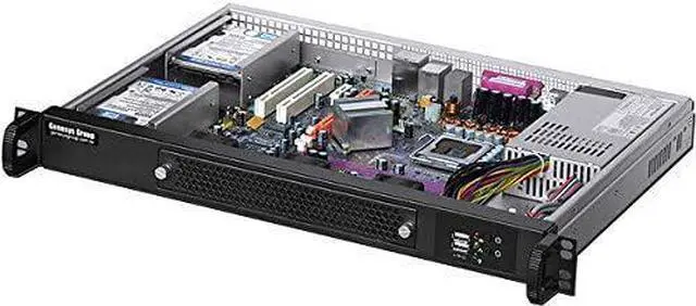 Alt view image 3 of 7 - PLINKUSA RACKBUY 1U Rackmount Chassis(11.81" Deep)(Micro-ATX/Mini ITX)(4x2.5 7~15mmHDD/SSD)(Customize 1U IO Shield)(NO Power Supply,No Rail,No System and Case Only) IPC-1304M