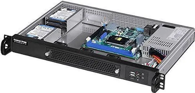 Alt view image 4 of 7 - PLINKUSA RACKBUY 1U Rackmount Chassis(11.81" Deep)(Micro-ATX/Mini ITX)(4x2.5 7~15mmHDD/SSD)(Customize 1U IO Shield)(NO Power Supply,No Rail,No System and Case Only) IPC-1304M