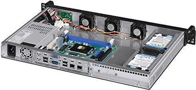 Alt view image 6 of 7 - PLINKUSA RACKBUY 1U Rackmount Chassis(11.81" Deep)(Micro-ATX/Mini ITX)(4x2.5 7~15mmHDD/SSD)(Customize 1U IO Shield)(NO Power Supply,No Rail,No System and Case Only) IPC-1304M