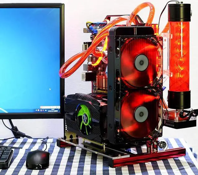 Alt view image 6 of 7 - DIY Computer Motherboard Case Rack Mini ATX Bracket, DIY Open Aluminum Alloy Frame ATX Motherboard PC Computer Case Support