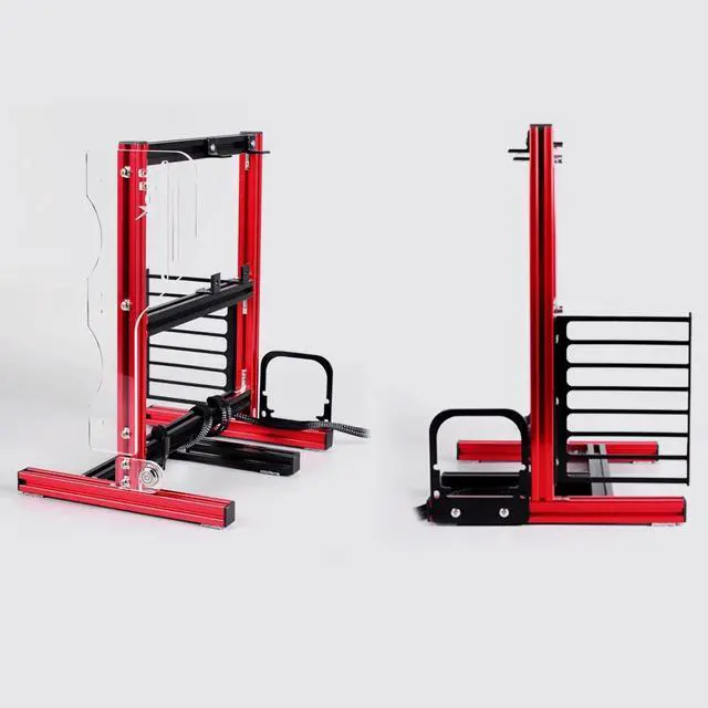 Alt view image 5 of 7 - Open Frame Pc Case,Electronic Products ATX M ATX Itx Open Chassis Vertical Overclocking Open Aluminum Frame Chassis Rack Black (Red)