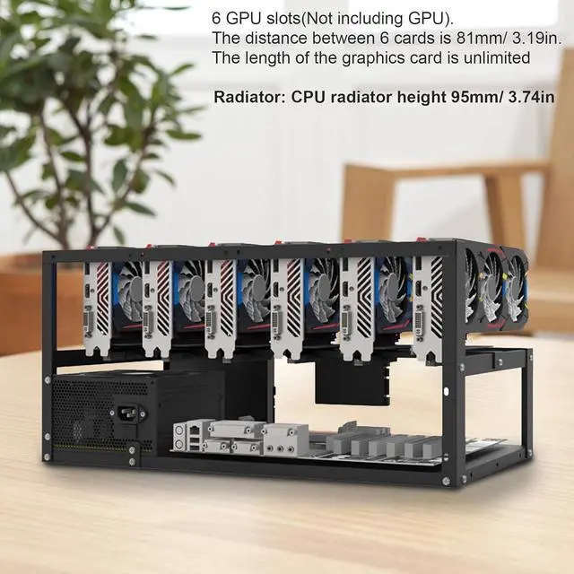 Alt view image 6 of 7 - Azusumi Graphics Card Holder,Motherboard Bracket,Durable Open Mining Rig Frame Case
