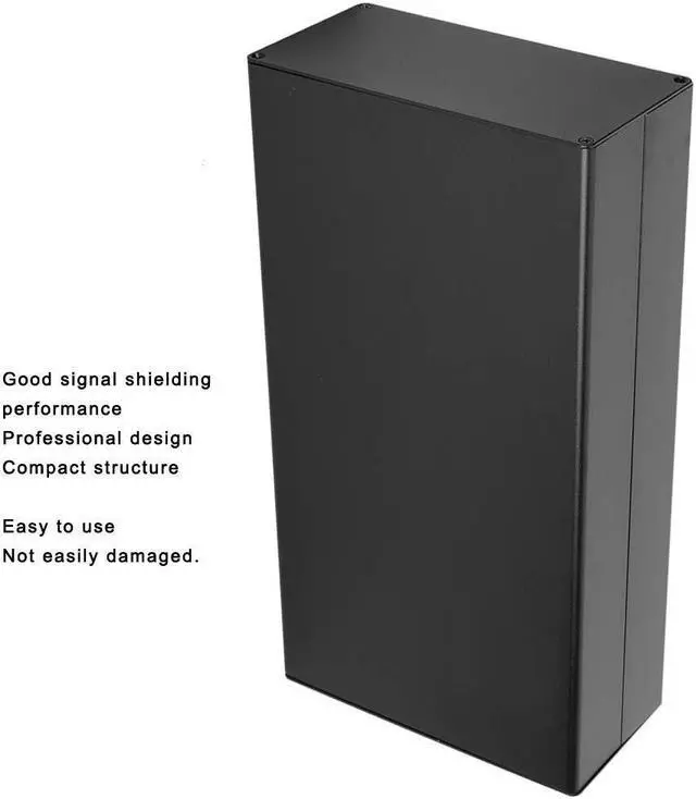 Alt view image 2 of 7 - Aluminum Project Box, 80 x 160 x 300 mm Aluminum housing PCB Junction Box Electrical Accessories Sand Black Heat Dissipation for GPRS