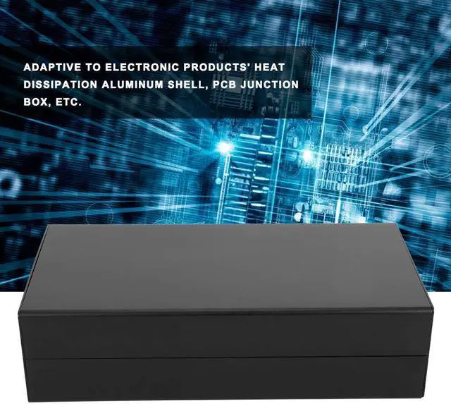 Alt view image 5 of 7 - Aluminum Project Box, 80 x 160 x 300 mm Aluminum housing PCB Junction Box Electrical Accessories Sand Black Heat Dissipation for GPRS