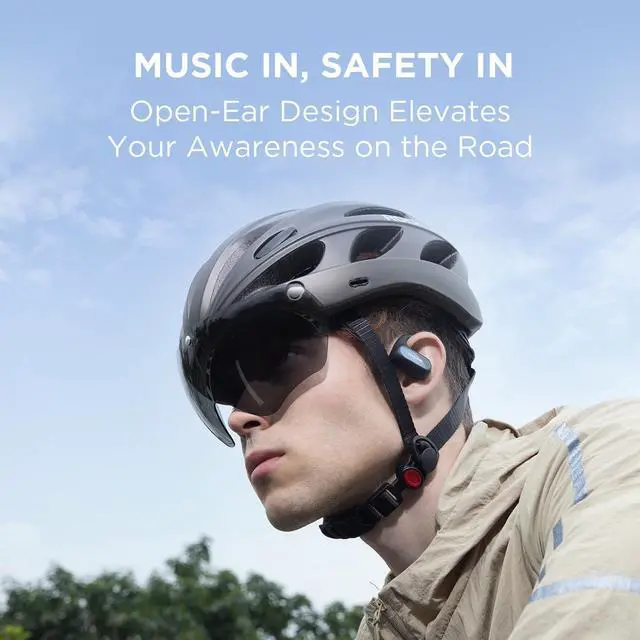 Alt view image 5 of 7 - 1MORE Fit SE S30 Open Ear Headphones,  Wireless Bluetooth Headphones with 4 Microphones for Clear Calls, Sports Earbuds Split Design with Earhooks, IPX5, 30-Hour Playtime, Bluetooth 5.3, Black