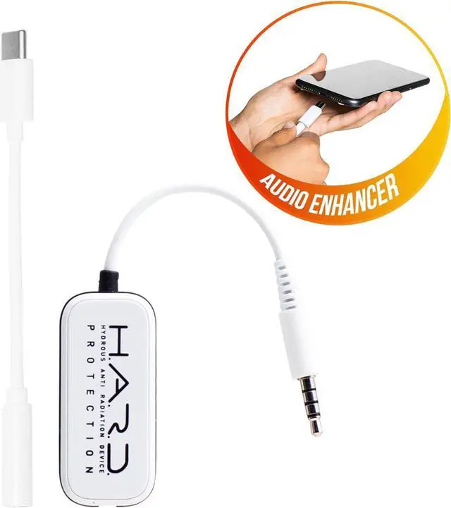 Alt view image 7 of 7 - Shield Your Body Headset Audio Quality Enhancer Air Tube Alternative Wire Headphone Audio Filter Headphone Jack Adapter Compatible with 5G Devices Includes USB C to 3.5mm Audio Adapter