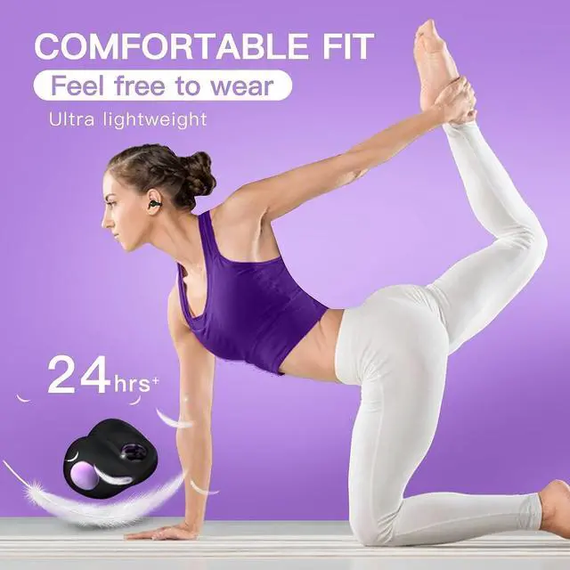 Alt view image 3 of 6 - Wireless Ear Clips Ear Buds Clip On Earbuds Open Ear Headphones Bluetooth Wireless Ear Clip Bone Conduction Headphones Earbuds Headset Earphones Head Set Bone Conducting Headphone