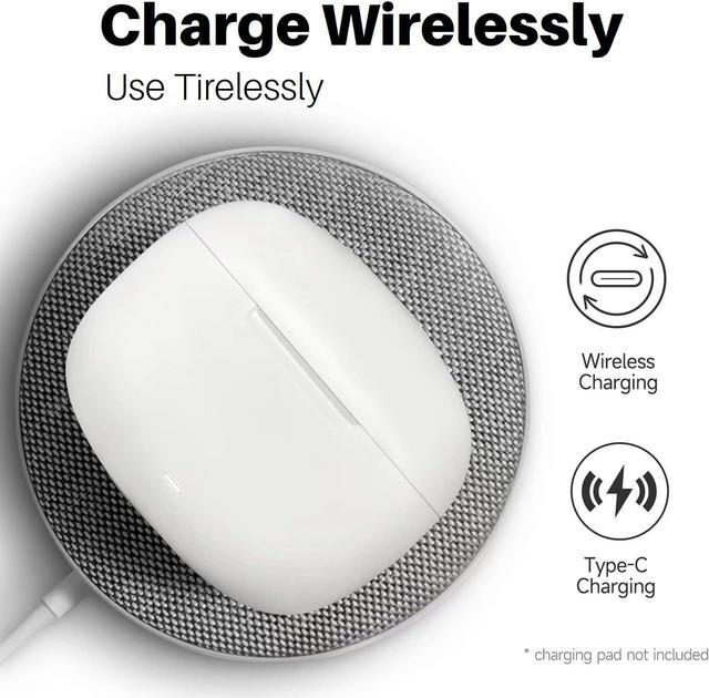 Alt view image 5 of 7 - OMK Wireless Earbuds Waterproof Headset Noise Cancelling Earphones Long Battery Bluetooth Headphones with Wireless Charging Case for iPhone Android (White)