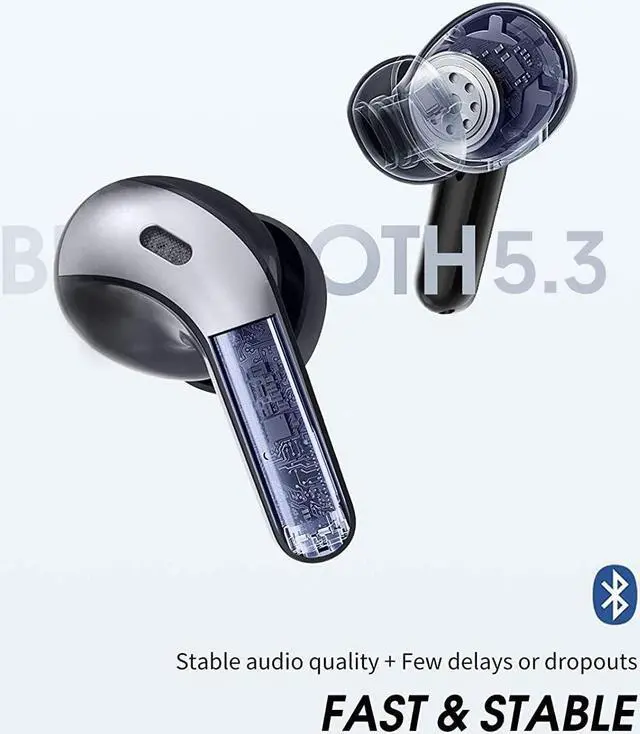 Alt view image 2 of 7 - Tiksounds Wireless Earbuds, Bluetooth Headphones with Microphone, IPX7 Waterproof, 35H Playtime with LED Power Display, High-Fidelity Stereo Earphones for Sports and Work