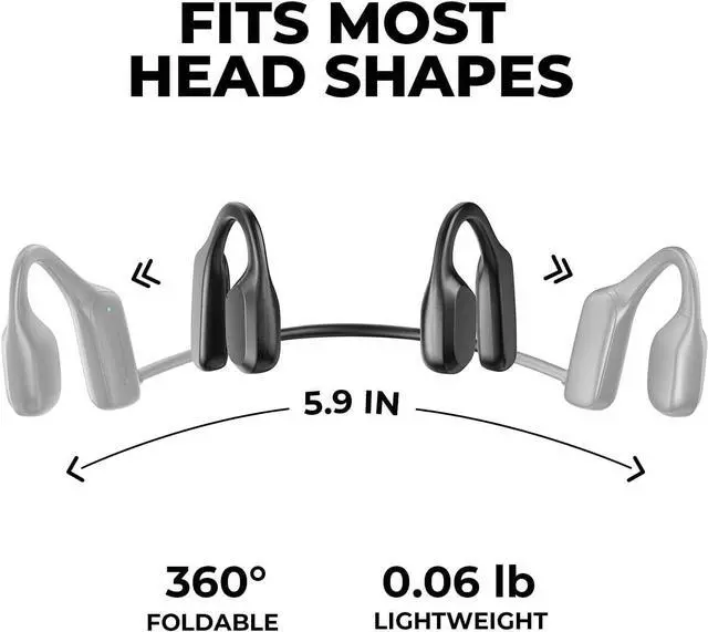 Alt view image 3 of 7 - BEARTAIN Swimming Headphones, Bone Conduction Headphones IP68 Waterproof Wireless Bluetooth 5.3 Earphones Open Ear Sports Headset Built-in 32GB Memory with MP3 Player for Swimming,Running,Hiking