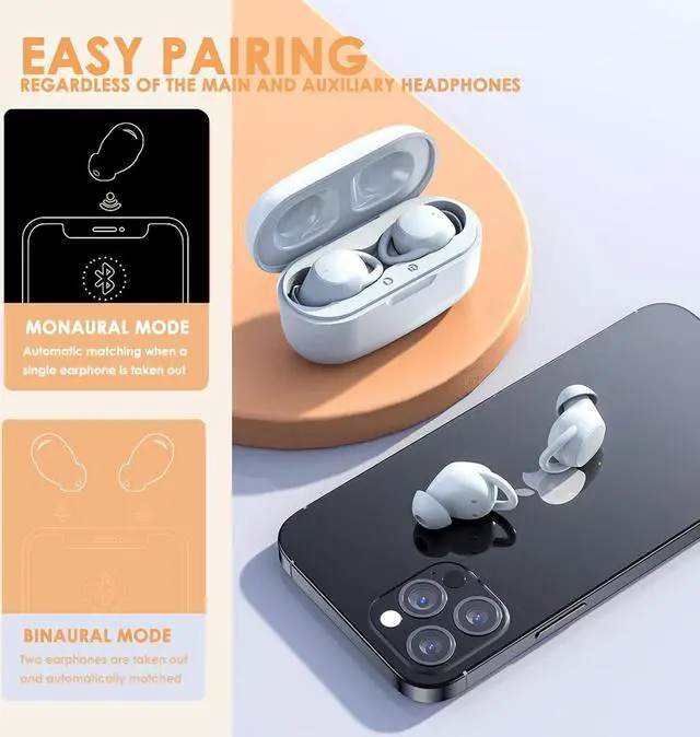 Alt view image 6 of 7 - Invisible Sleep Earbuds - Noise Cancelling Earbuds for Sleep Wireless Soft Comfortable Sleeping Earbuds for Small Ears Smallest Tiny Ear buds Mini Sleepbuds Bluetooth 5.2 Headphones for Side Sleepers
