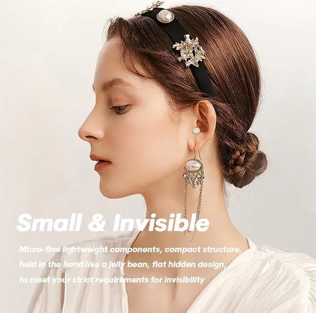 Alt view image 3 of 7 - Sleep Earbuds for Side Sleepers, Sleep Invisible Ear Buds, Discreet Smallest Mini Micro Tiny Small Invisible Earbuds Wireless Bluetooth 5.3 for Sleeping on Side, Hidden Headphones for Work - Purple