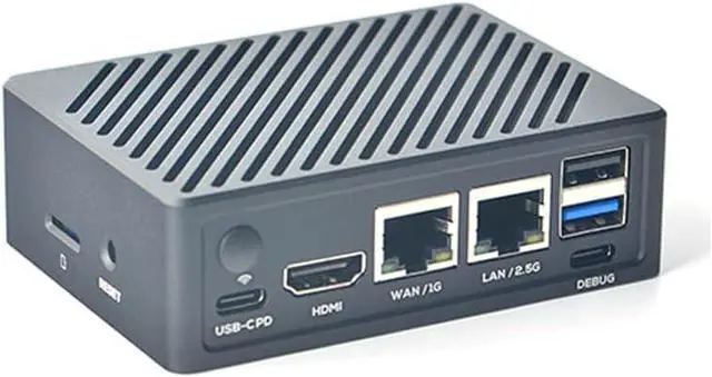 Alt view image 3 of 7 - Nanopi R6C Mini WiFi Router OpenWRT with PCle Gbps Ethernet Ports LPDDR4X 4GB RAM Onboard 6Tops NPU Mali-G610 GPU RK3588S Soc for NAS IOT Smart Home Gateway Support FriendlyWrt (with CNC Metal Case)