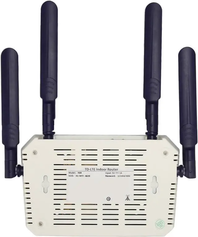Alt view image 6 of 7 - 4G LTE Wireless Router, Professional 300Mbps 4 Antennas Long Range High Sensitivity 2.4G 4G Portable WiFi with SIM Card Slot for Home (US Plug)