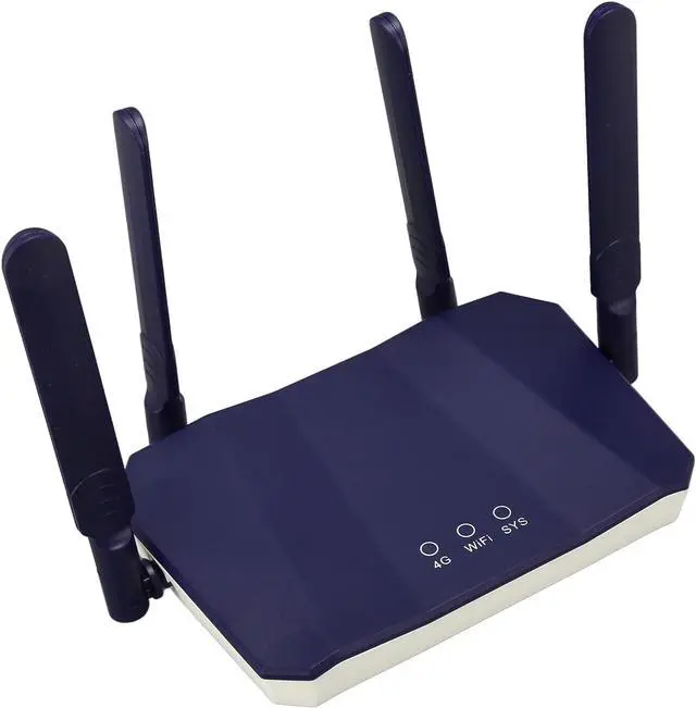 Alt view image 2 of 7 - 4G LTE Wireless Router, Professional 300Mbps 4 Antennas Long Range High Sensitivity 2.4G 4G Portable WiFi with SIM Card Slot for Home (US Plug)