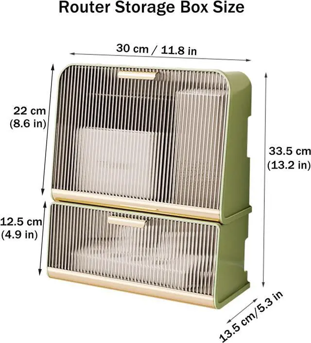 Alt view image 3 of 7 - Wifi Router Shelf Storage BoxFloating TV Shelf WiFi Router Storage Box Wall Mount, Multi Layer Wireless Router Storage Shelf, Power Strip and Cable Management Hider Rack, Desktop Organizer Box, Deco