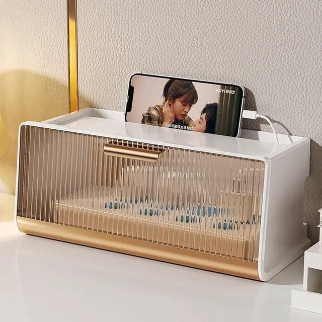 Alt view image 2 of 7 - Wifi Router Shelf Storage BoxFloating TV Shelf WiFi Router Storage Box Wall Mount, Multi Layer Wireless Router Storage Shelf, Power Strip and Cable Management Hider Rack, Desktop Organizer Box, Deco