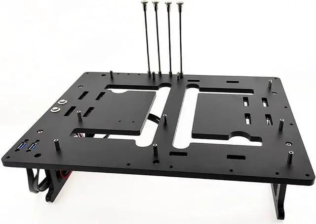 Main image of Open Air ATX PC Frame HTPC Water Cooling Test Bench Aluminum Case Bare Overclocking DIY Computer Support Graphics Card Black