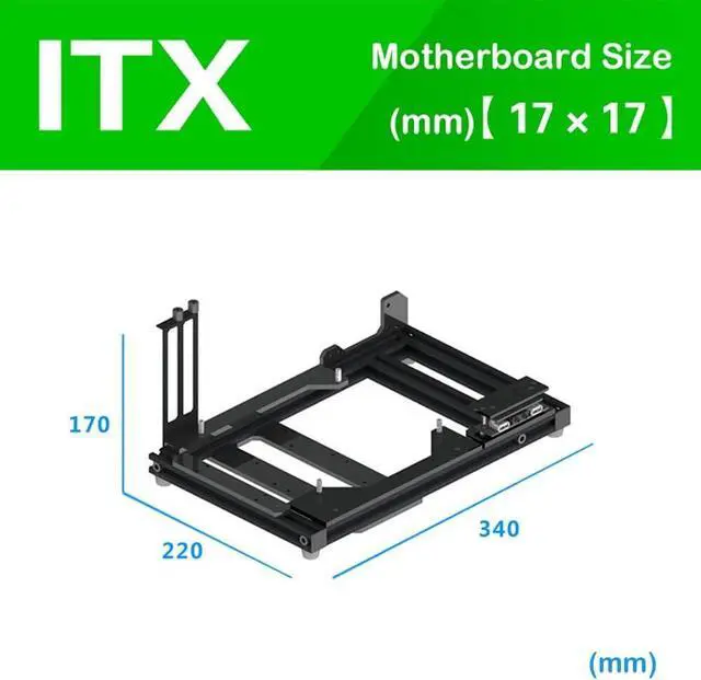 Alt view image 2 of 7 - Aluminum Bracket PC Case Test Bench Open Air Computer Case for ITX Motherboard DIY Bare Frame ITX Chassis Support Intel AMD Graphics Card