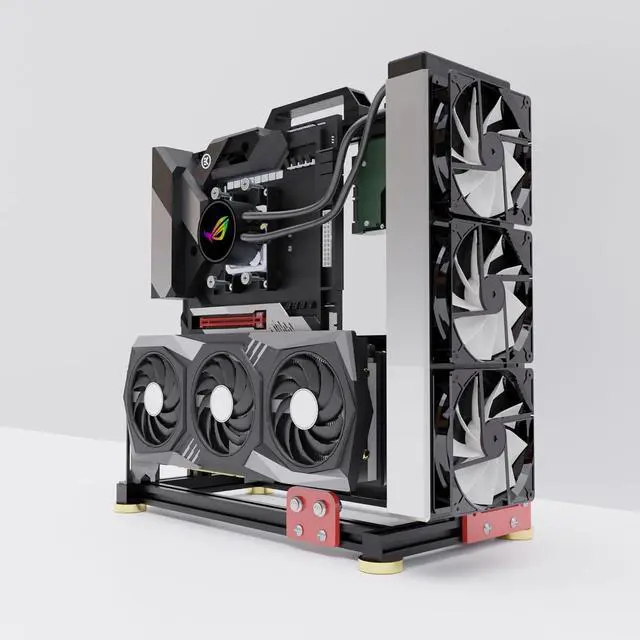 Main image of DIY Aluminium Pc Open Case Computer Chassis Test Bench Support Water Cooling Support Server chassis Support Itx Matx Atx Eatx (4.E-ATX)