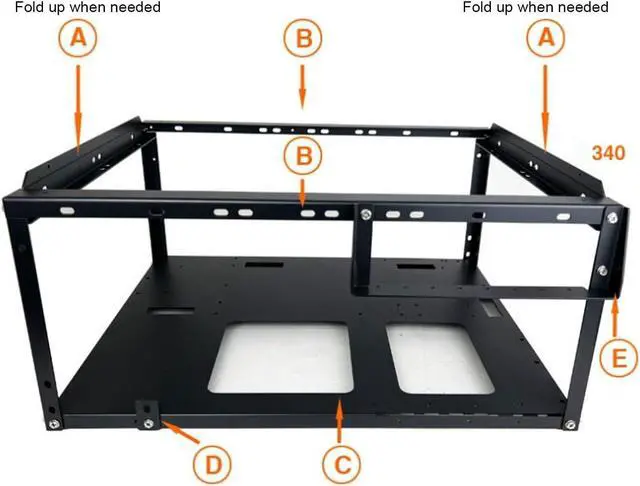 Alt view image 4 of 7 - ATX Open Chassis Case Rack, DIY Gaming Computer Case for EATX MATX ITX Motherboards, Supports X79 X99 Dual Channels, Stackable PC Case Open Frame