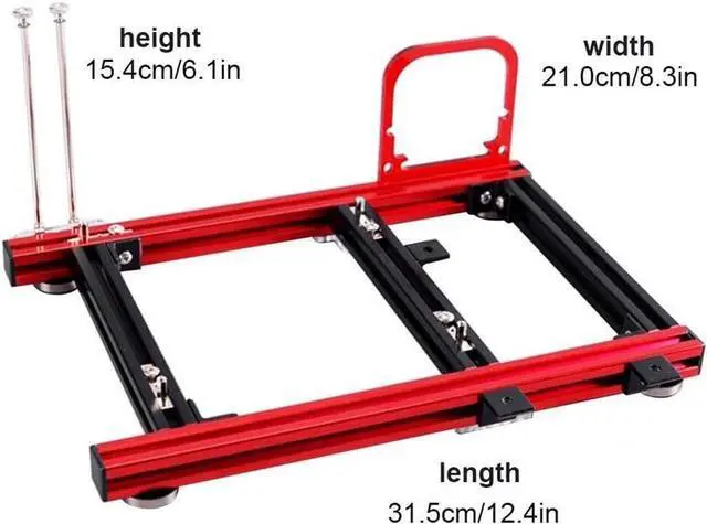 Alt view image 5 of 6 - ITX Motherboard Test Bench Open Air Computer Case Chassis Aluminum Bracket DIY Bare Frame Mini-ITX Support Graphics Card(red&Black)