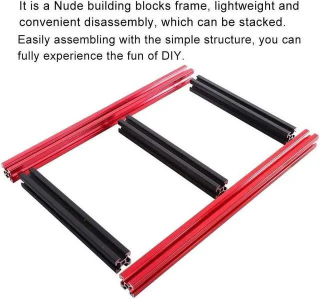 Alt view image 6 of 6 - ITX Motherboard Test Bench Open Air Computer Case Chassis Aluminum Bracket DIY Bare Frame Mini-ITX Support Graphics Card(red&Black)