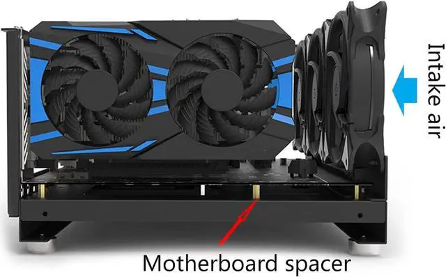 Alt view image 5 of 7 - Chassis case Computer Motherboard Case Rack Personality Open Chassis Vertical Overclocking Open Aluminum Frame Chassis Rack