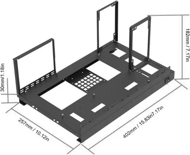 Alt view image 7 of 7 - ATX Open Chassis Case Rack for ATX/M ATX/ITX Motherboards, Widely Body Heat Dissipation Design, SSD Motherboards Accessories, DIY Gaming Computer Case