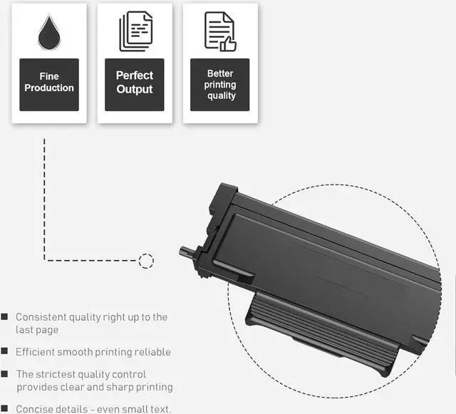 Alt view image 5 of 5 - TL660 TL630 Toner Cartridge (1 Pack, Black) - Lovn Compatible TL-660 TL-630 Toner Cartridge (Up to 3,500 Pages) Replacement for Pantum L2300DW L2350DW L2710FDW M15DW M29DW M118DW Printer