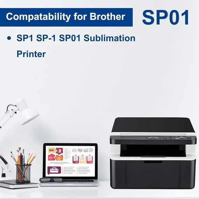 Alt view image 2 of 7 - Ennovor SP01 Sublimation Ink Cartridge Remanufactured SP01BK SP01CS SP01MS SP01YS Ink Cartridge Compatible for Brother SP-1 SP1 Sublimation Inkjet Printer (4-Pack, BCMY)