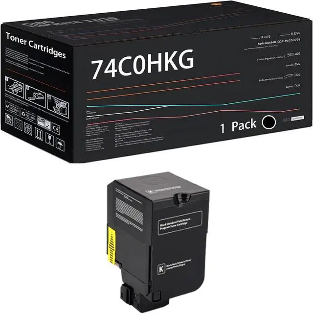 Main image of Ennovor Compatible for Lexmark 74C0HKG 74C0HCG 74C0HMG 74C0HYG Toner Cartridges Work for Lexmark CS720de CS720dte CS725de CS725dte Printers, with Chip, High Yield 21000 Pages (Black)