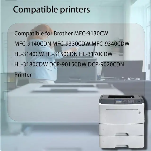 Alt view image 2 of 7 - TN221 TN-221BK TN-225C TN-225Y TN-225M Compatible for Brother Toner Cartridge MFC-9130CW MFC-9140CDN MFC-9330CDW MFC-9340CDW HL-3140CW HL-3150CDN HL-3170CDW HL-3180CDW Printer (Black)