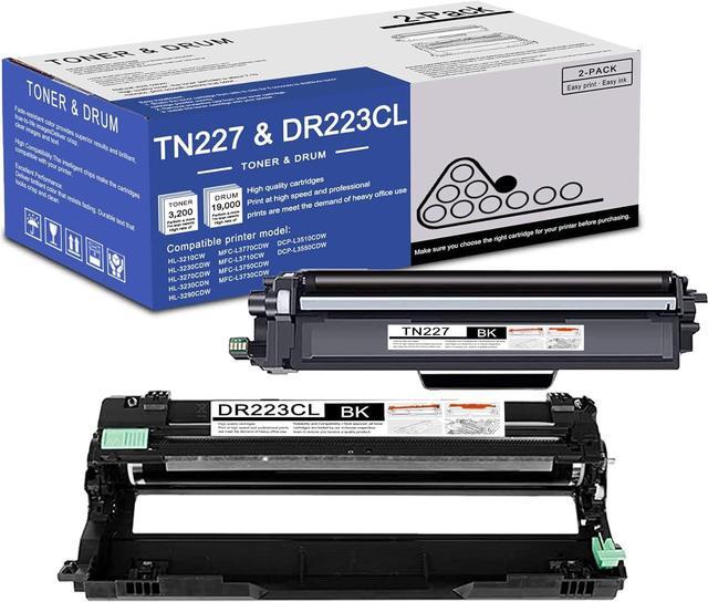Main image of Ennovor [2-Pack, 1Toner & 1Drum] TN227 Black Toner Cartridge & DR223CL Black Drum Unit Compatible Replacement for Brother MFC-L3770CDW L3710CW HL-3210CW 3270CDW DCP-L3510CDW L3550CDW Printer