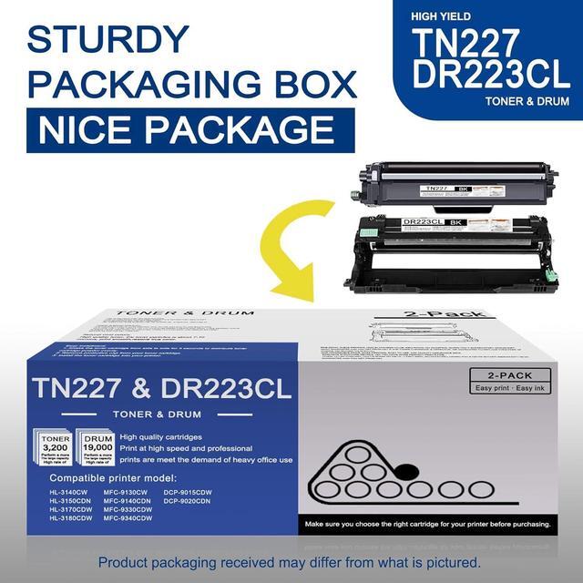 Alt view image 5 of 6 - Ennovor [2-Pack, 1Toner & 1Drum] TN227 Black Toner Cartridge & DR223CL Black Drum Unit Compatible Replacement for Brother MFC-L3770CDW L3710CW HL-3210CW 3270CDW DCP-L3510CDW L3550CDW Printer