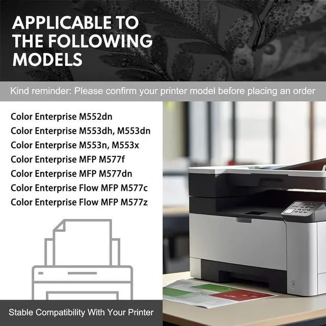 Alt view image 2 of 6 - 508A Toner Cartridge ((Fast Delivery) CF360A CF361A CF362A CF363A Remanufactured HP 508A Toner for Color Enterprise M552dn M553n MFP M577dn M577z M577f Printer (4-Pack,1BK/1C/1Y/1M)