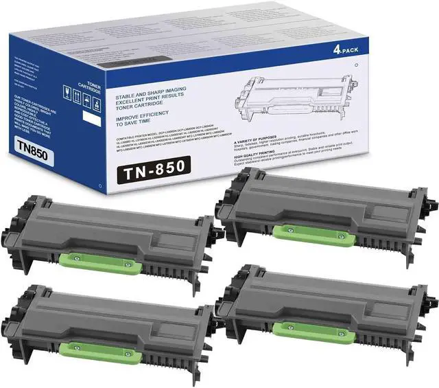 Main image of TN-850 TN850 High Yield Toner Cartridge Black Replacement for Brother TN820 TN850 Toner for HL-L6200DW HL-L5200DW MFC-L5850DW MFC-L5700DW MFC-L5800DW MFC-L5900DW Printer 4 Pack