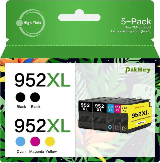 Main image of 952XL Ink Cartridges Combo Pack (5-Pack, 2Black/1Cyan/1Magenta/1Yellow) Compatible 952 952XL Ink Cartridges Replacement   952 952XL OfficeJet Pro 7740 8210 8710 8715 8720 8702 Printer