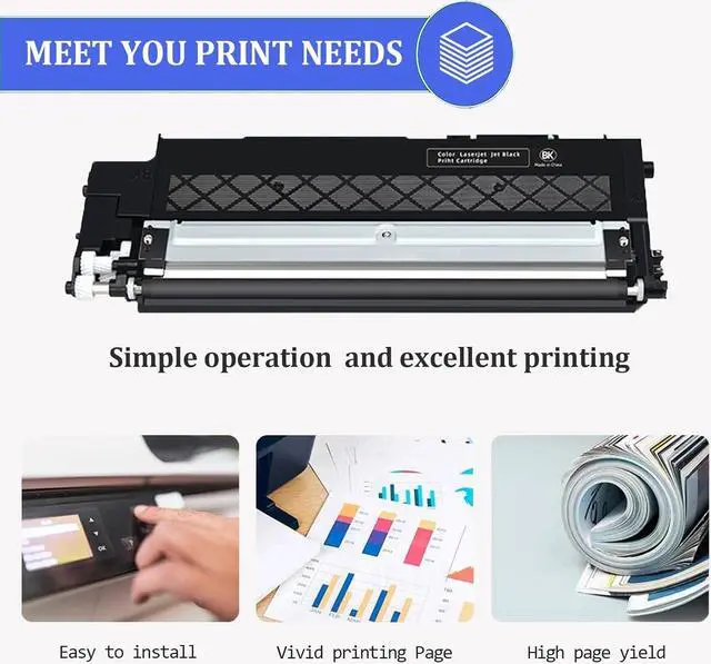 Alt view image 6 of 7 - Ennovor 116A Toner Cartridges Compatible for HP 116A W2060A W2061A W2062A W2063A Toner Cartridge, Quality Toner for HP Color Laser MFP 150a 150nw 178nw 179fnw, 1 Set, Black,Cyan,Magenta,Yellow